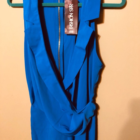 Fashion Star by H&M Orly Shani Blue Dress, Size 14 - Picture 3 of 6
